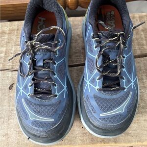 Hoka Blue Athletic Shoes with Cushioned Sole